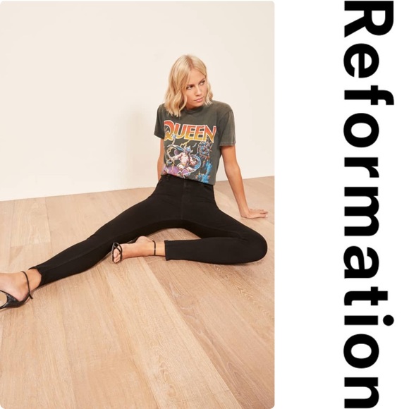 Reformation High & Skinny Jean - Black - Picture 2 of 4